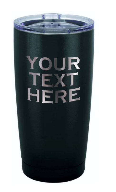 Customizable stainless steel coffee tumbler (20 oz)